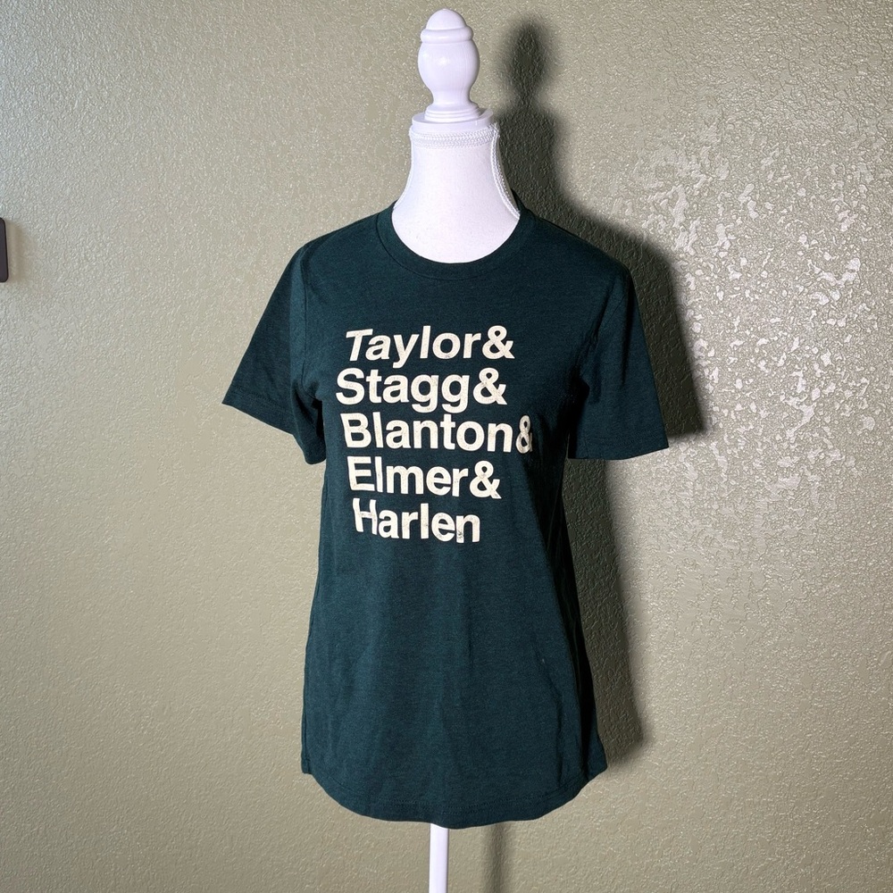 Bourbon Trail Tee! Buffalo Trace Super-soft Green Cotton Canva Brand Tee Sz S 🥃